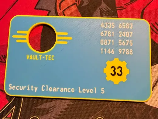 Fallout Keycard (Vaults 101, 33, 76)