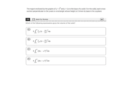 AP Calculus solid from base geometric shape