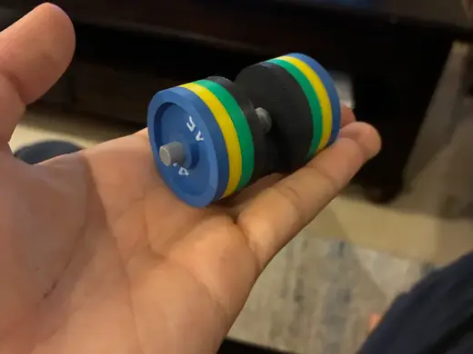 Mini dumbbell keychain ( custumizable )