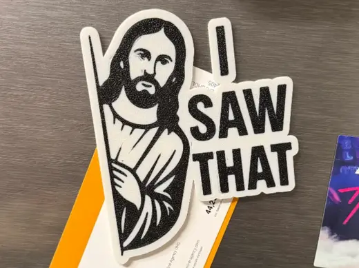 V2 Jesus "i saw that" Magnet
