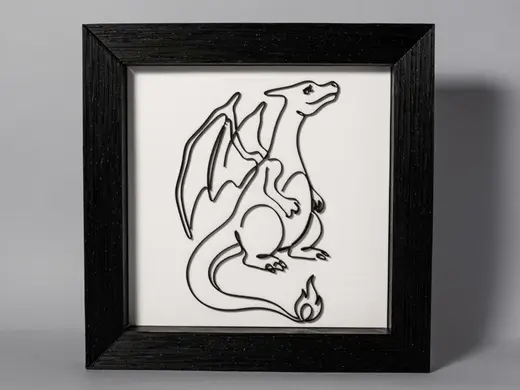 Pokémon Charizard – Line Art Wall Art