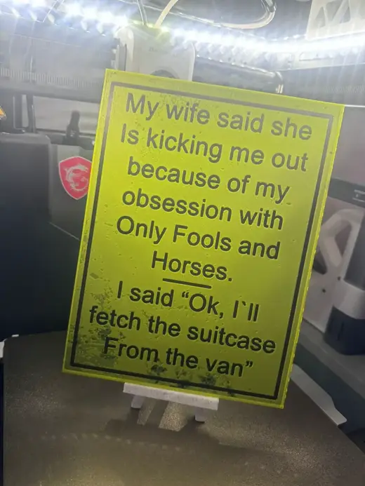 only fools and horses sign hueforge