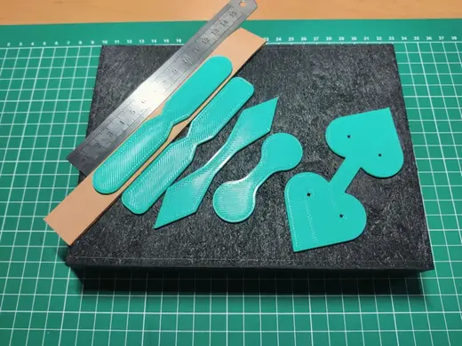 Leather Keychain Templates (5 Variations)