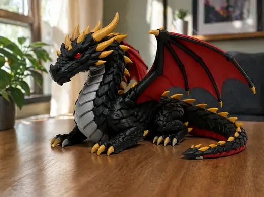 3D Printed Dragon For Showcase Decoration