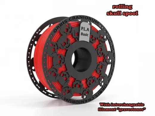 Bambu spool rolling skull spool for your filament