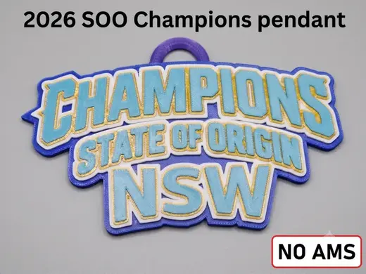 2026 State of Origin Champions Pendant - No AMS