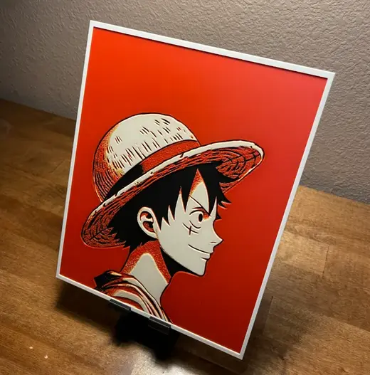 Hueforge - One Piece - Luffy Side View