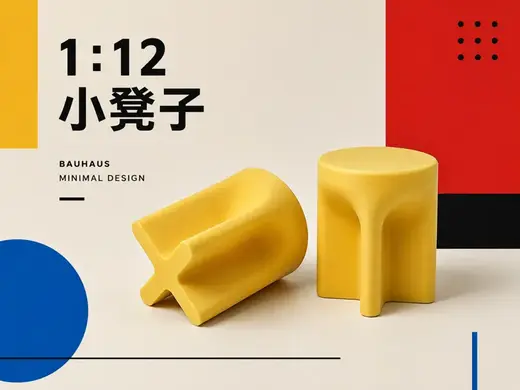 1:12微缩小凳子-几何风格(只需要11g)