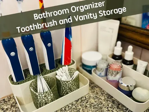 Bathroom Organizer - Toothbrush and Vanity Storage