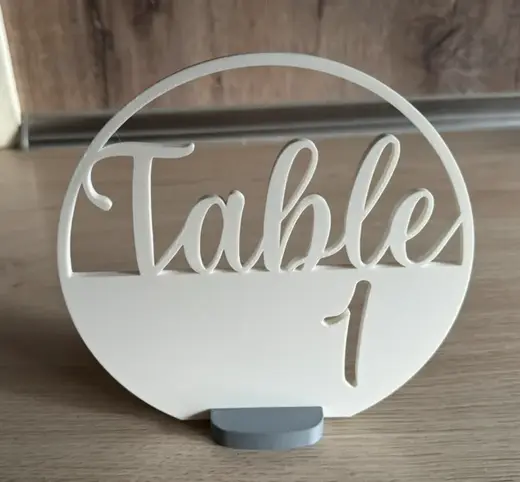 Table Number Sign