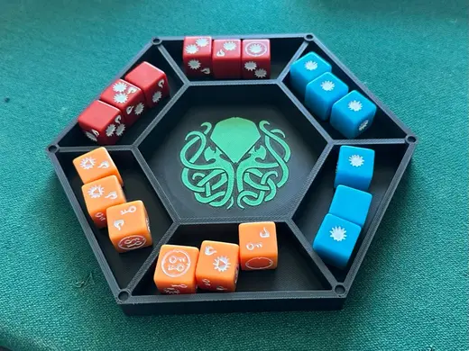 Cthulhu Hexagon Dice Tray