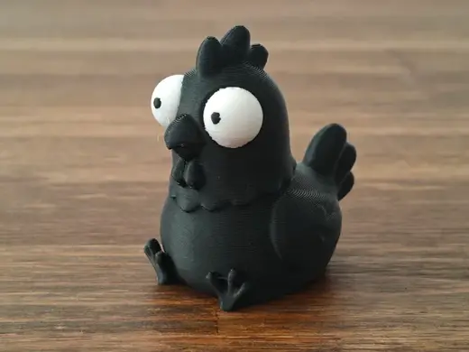 Funny Big Eyes Cartoon Chicken Figurine