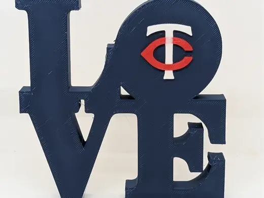 MLB Minnesota Twins Love Park Sign for Mancave