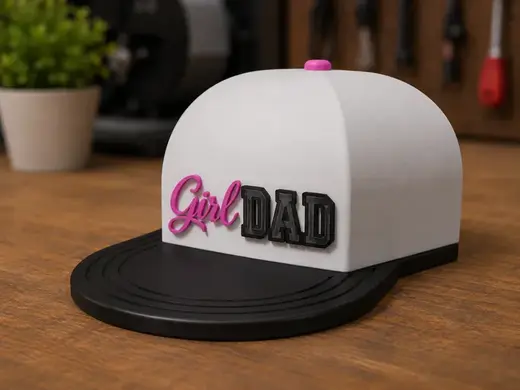 Flat Bill Cap - Girl Dad Version | AMS Required
