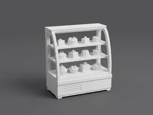 Bakery Display Case 1:12 Scale Dollhouse Furniture