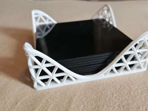 Mesh Coatser Holder & plain 100mm square coasters