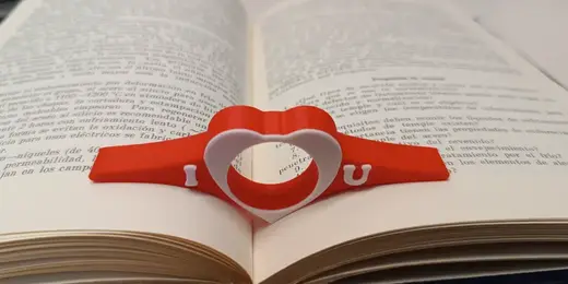 Heart book page holder