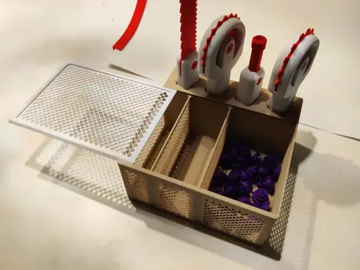 Cardboard crafting tools organizer