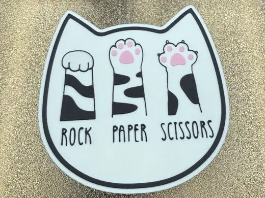 ROCK - PAPER - SCISSORS CAT COASTER