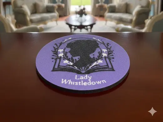Lady Whistledown Coaster - Bridgerton Inspired
