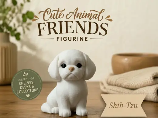 Shih-tzu Cute Animal Friends Figurine