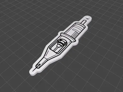 Tattoo Needle Cartridge Keychain