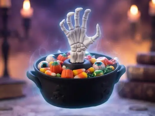 Witch Cauldron Candy Bowl
