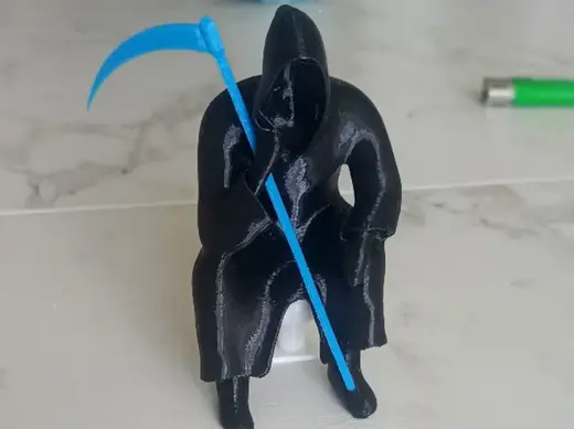 Grim Reaper Miniature – Sitting with Scythe