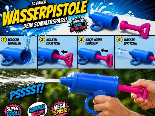 Wasserpistole Sommerspass für Kinder PLA