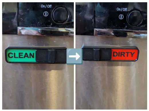 Dishwasher magnet slider (6 by 3mm magnets)