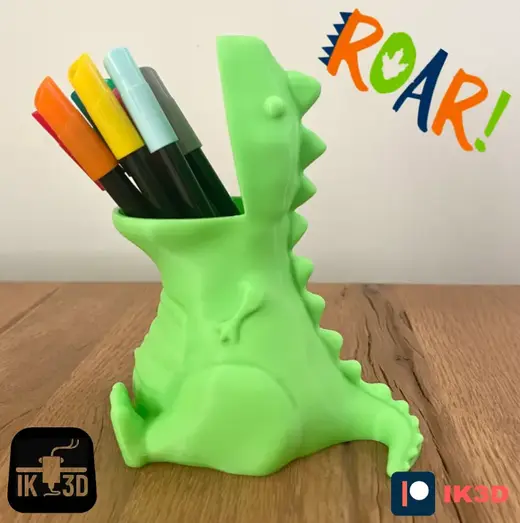 Chubby Dinosaur T-Rex Dino Pencil Holder