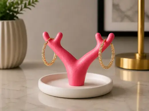 Mini Coral Jewelry Holder for Small Accessories