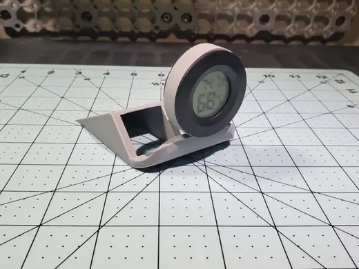 Food storage container hygrometer stand