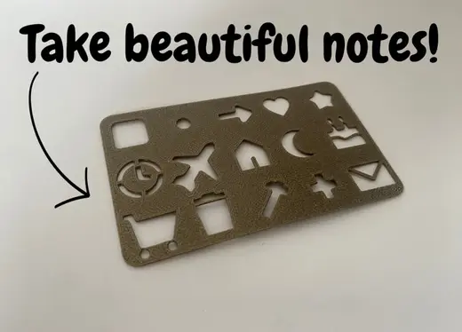 Icon Stencil for: Notes - Calendar - Day Planner