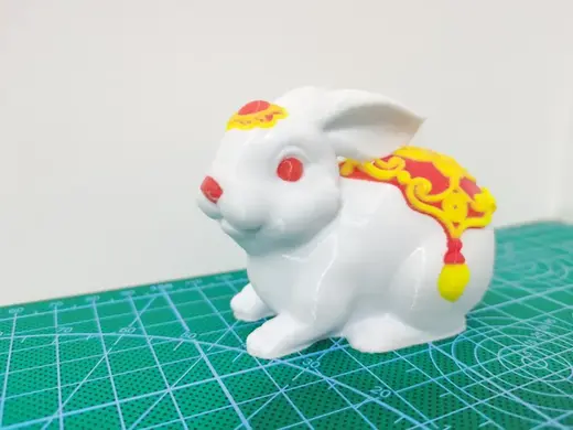 玉兔(红黄配色)