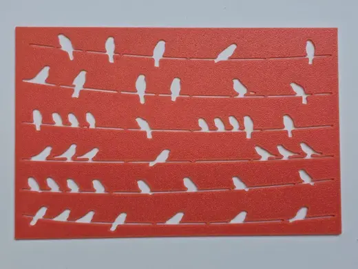 Birds On A Cord Template Stencil Craft