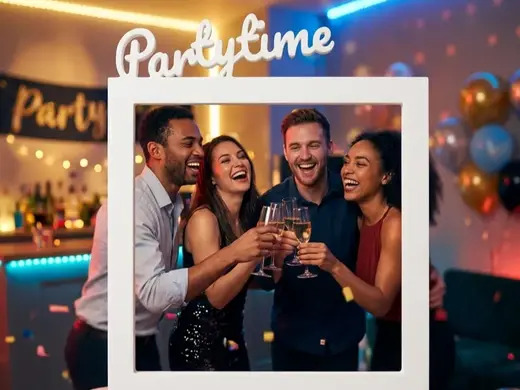 Polaroid-Rahmen „Partytime“ für Shootings