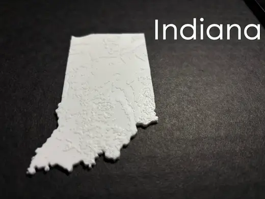 State of Indiana Terrain