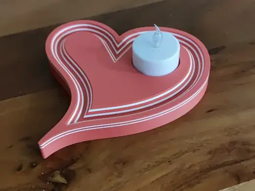 Valentine design heart tea light decoration