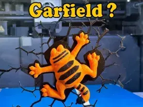 Who Crashed Garfield??? Fake impact wall decal