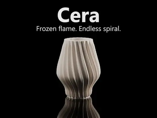Cera - Twisted Tea Light Holder (Bambu LED Flame)
