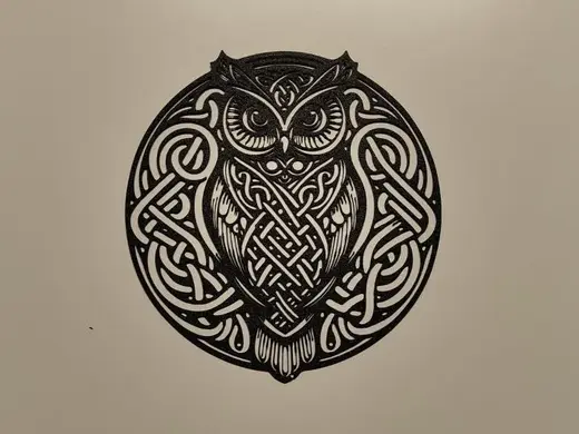 trival owl (buho trival) Wall Art