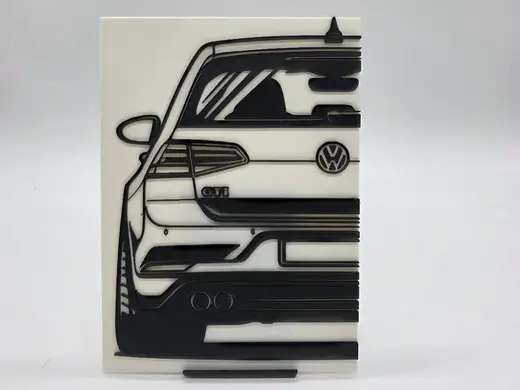 2D Wall Art VW Golf 7 GTI