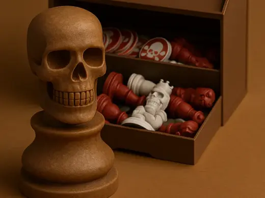Skull-Chess – Komplettset mit Truhe