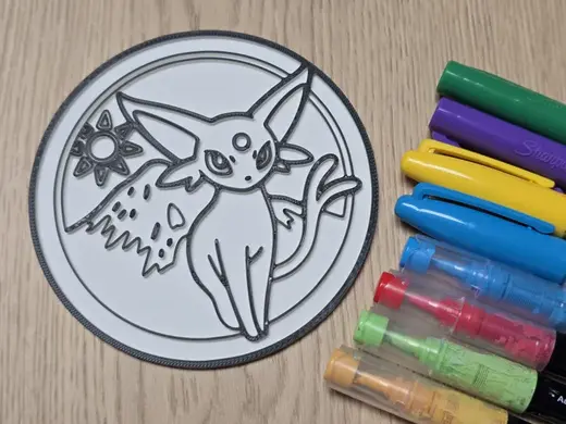 Eevee Evolution Stained Glass Coloring Mosaic