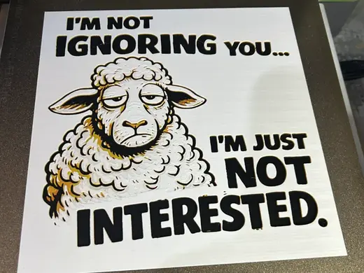 Funny Hueforge, rude sheep