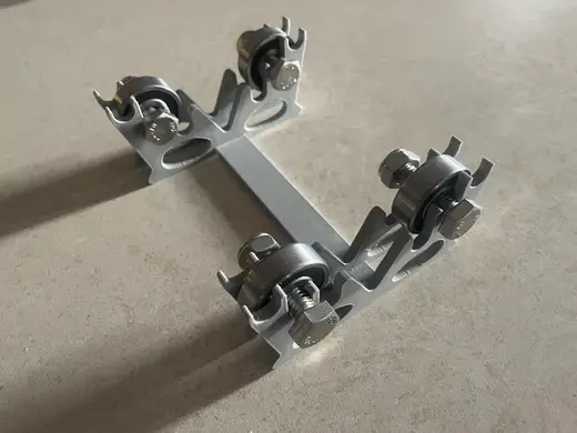 Tube holder with bearings, multi size