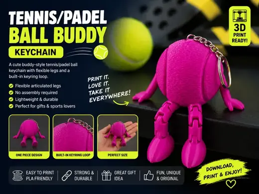 Tennis/Padel Ball Buddy-Style Keychain