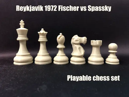 Chess Set Reykjavik 1972 Fischer vs Spassky