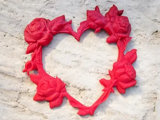 Valentine's Day heart and roses